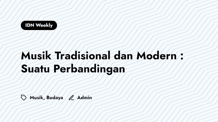 Nilai Komunal untuk Musik tradisional